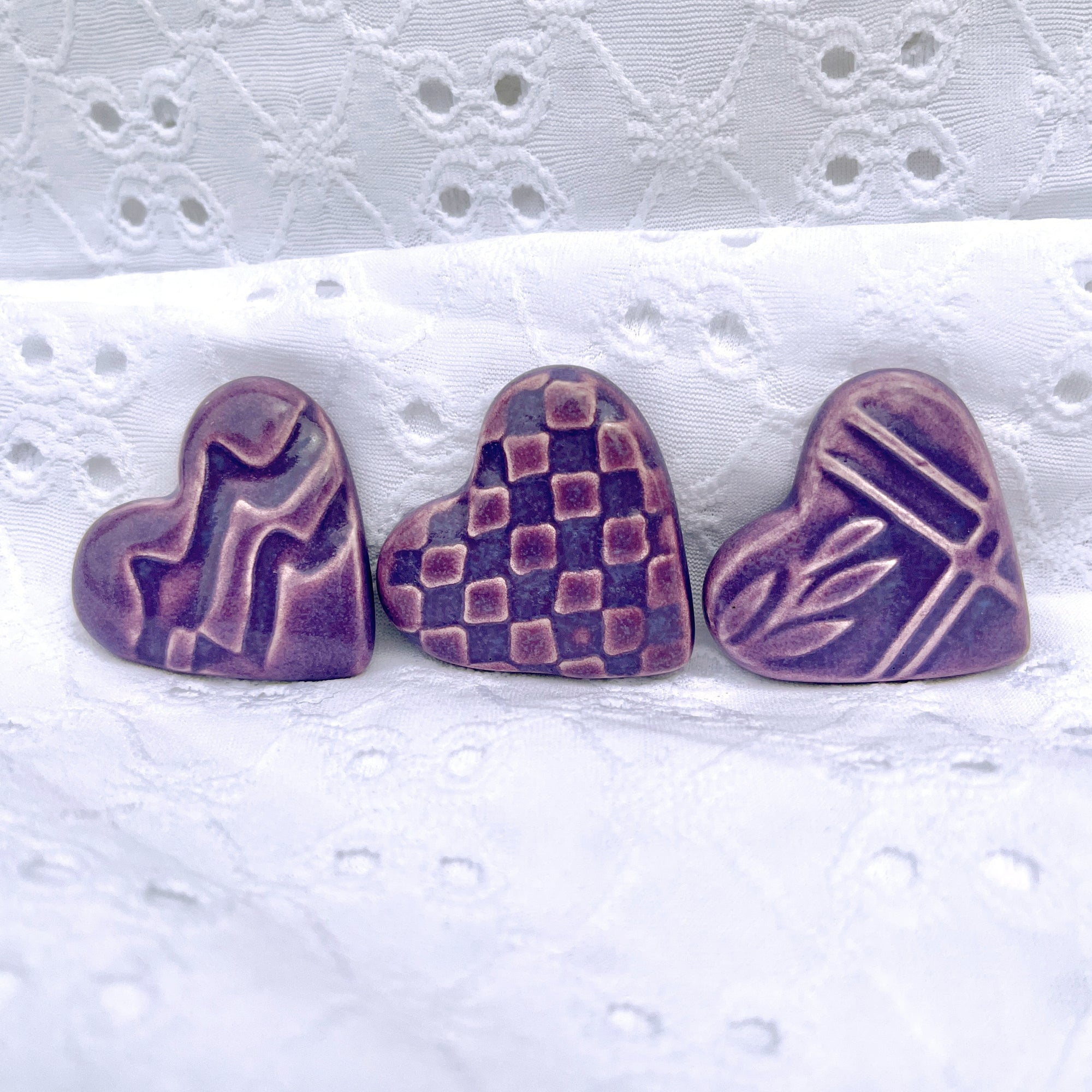 COLORED HEARTS (Purples & Blues)