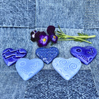 COLORED HEARTS (Purples & Blues)
