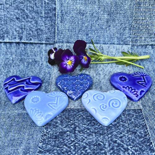 COLORED HEARTS (Purples & Blues)