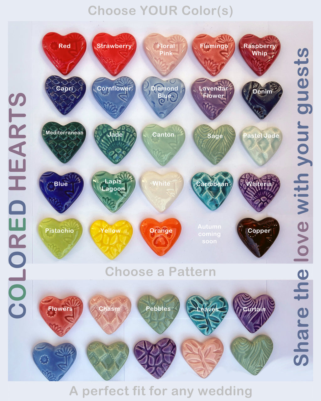 COLORED HEARTS (Purples & Blues)